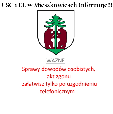 Informacja USC I EL 